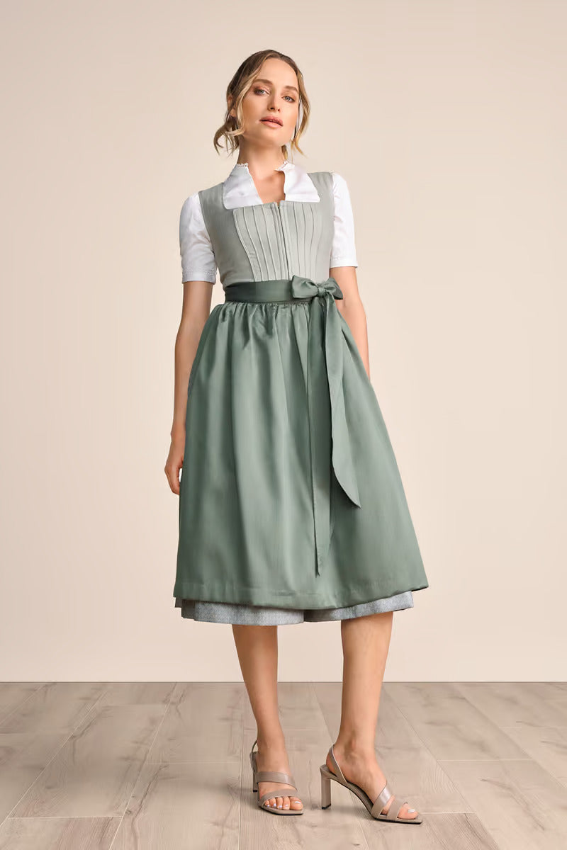 Kruger Long Dirndl 2pcs. 70cm "Margit" sage