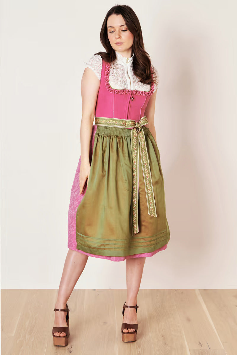Kruger Long Dirndl 2pcs. 70cm "Leevke" red (50) low stock
