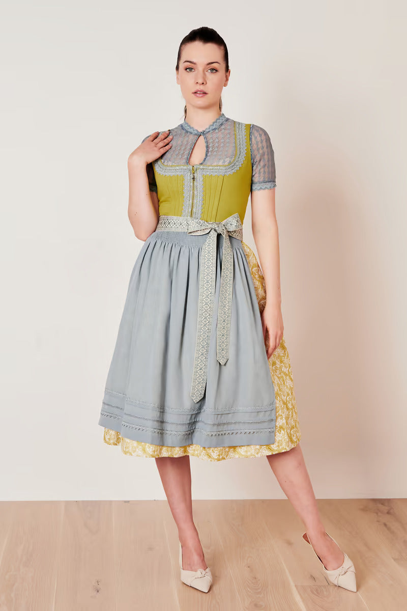 Kruger Eltje Long Dirndl, Yellow — 70cm 2pc Set