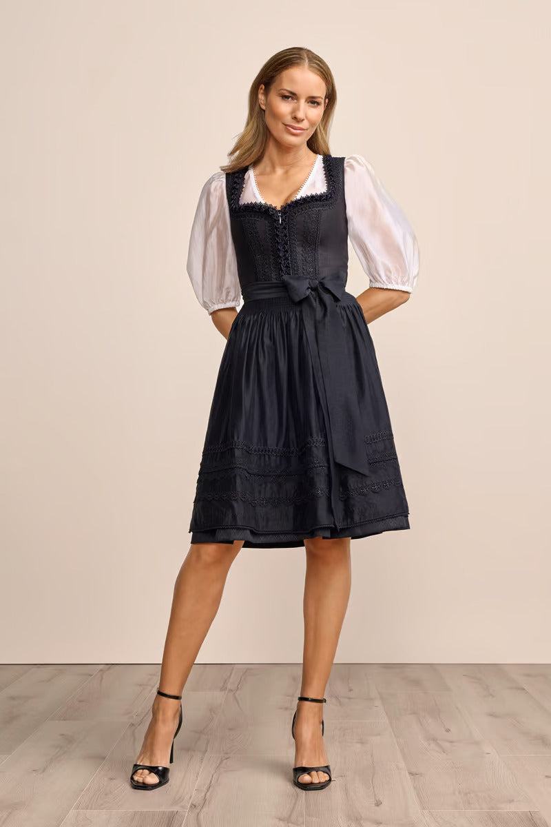 Kruger Midi Dirndl 2pcs. 60cm "Verity" black (low stock)