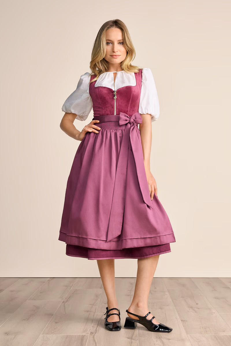 Kruger Long Dirndl 2pcs. 70cm "Ayuna" pink (size 36)