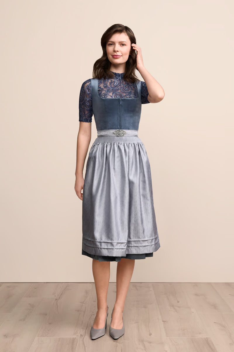 Kruger Long Dirndl 2pcs. 70cm "Aurela" blue