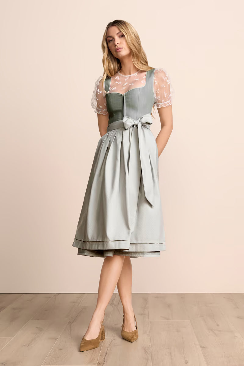 Kruger Long Dirndl 2pcs. 70cm "Della" green