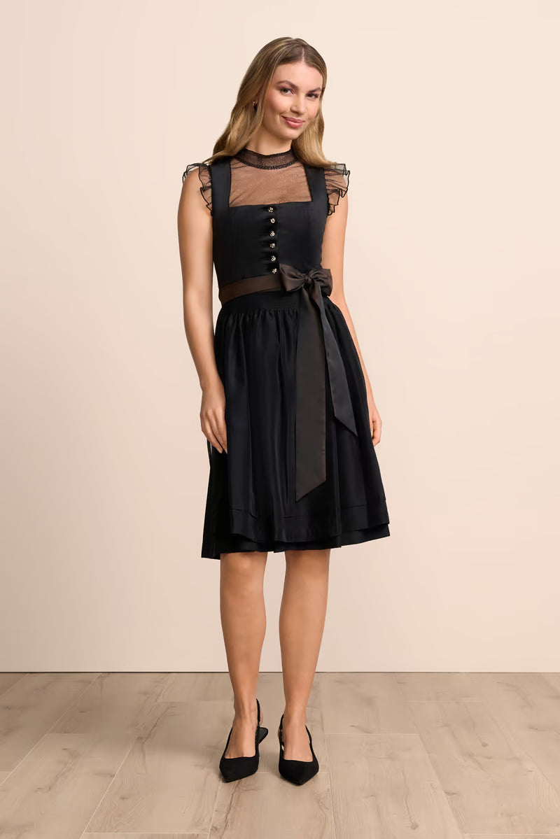 Kruger Tasmin Midi Dirndl, Black — 60cm 2pc Set