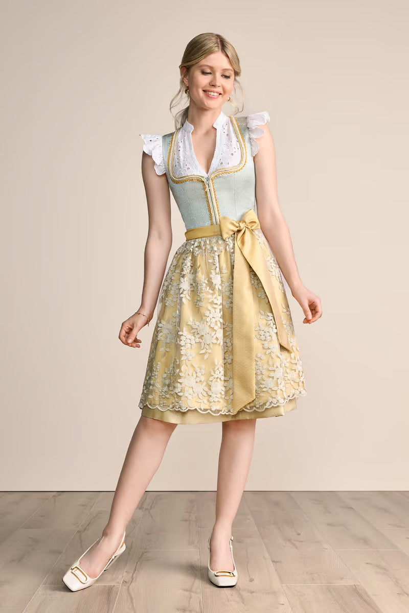 Kruger Mini Dirndl 2pcs. 60cm "Winnie" green (low stock)