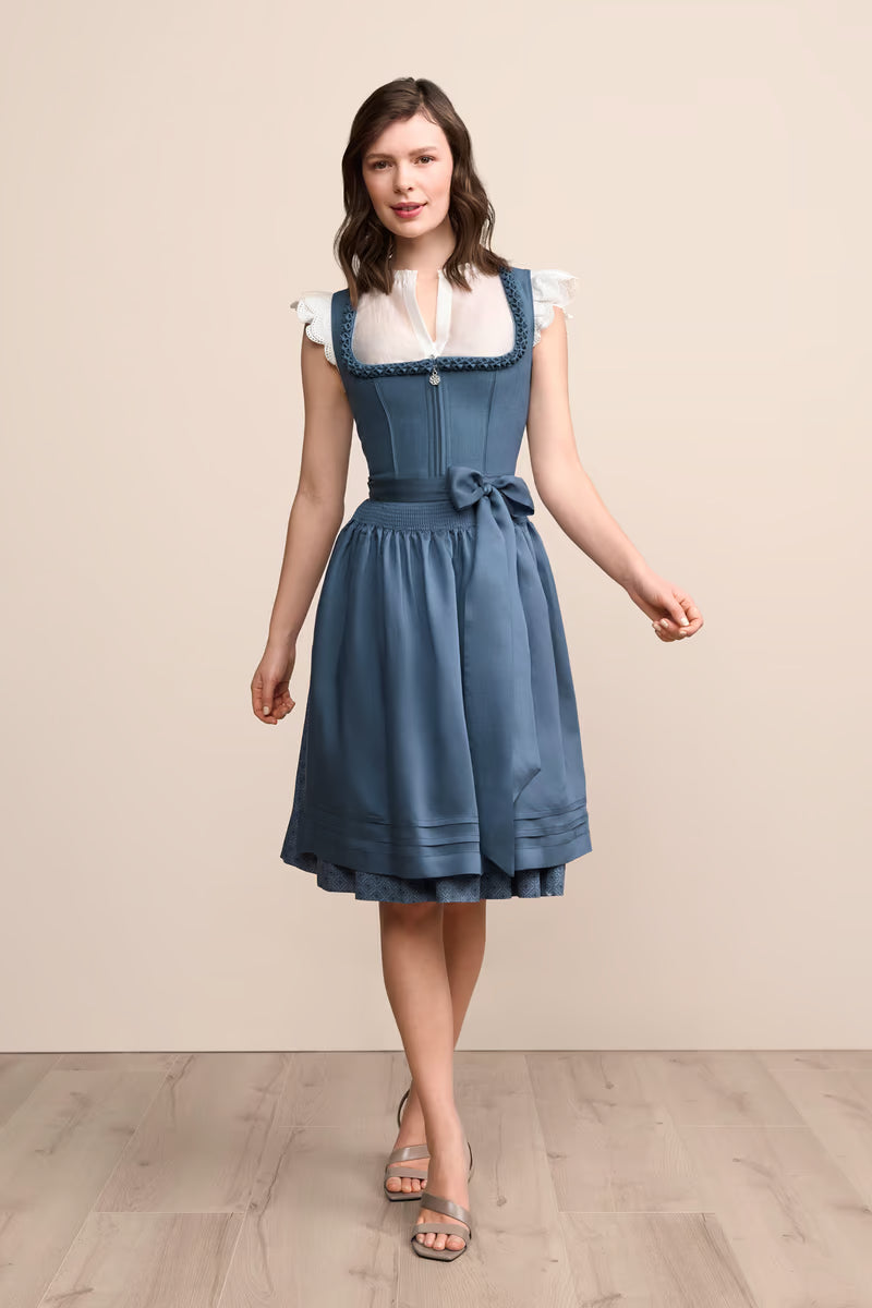 Kruger Midi Dirndl 2pc 60cm "Jocelyn" blue