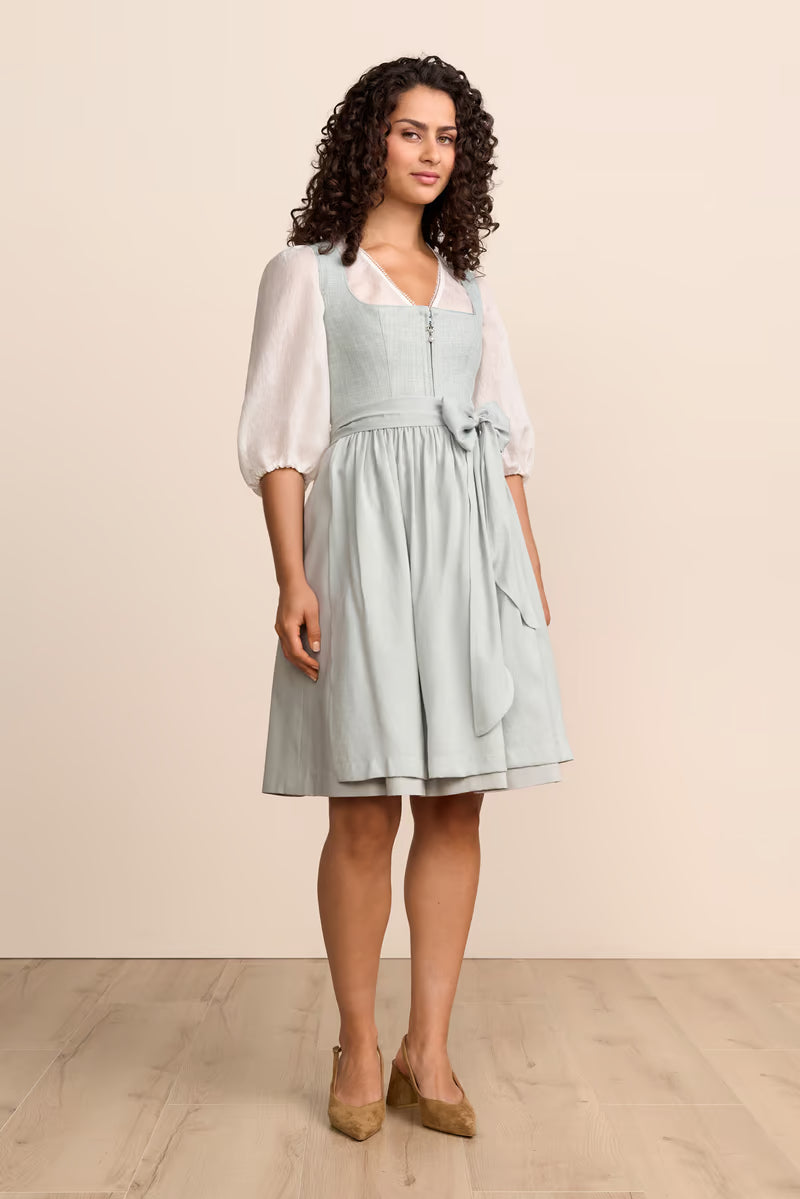 Krüger Yliana Midi Dirndl, Blue — 60cm 2pc Set