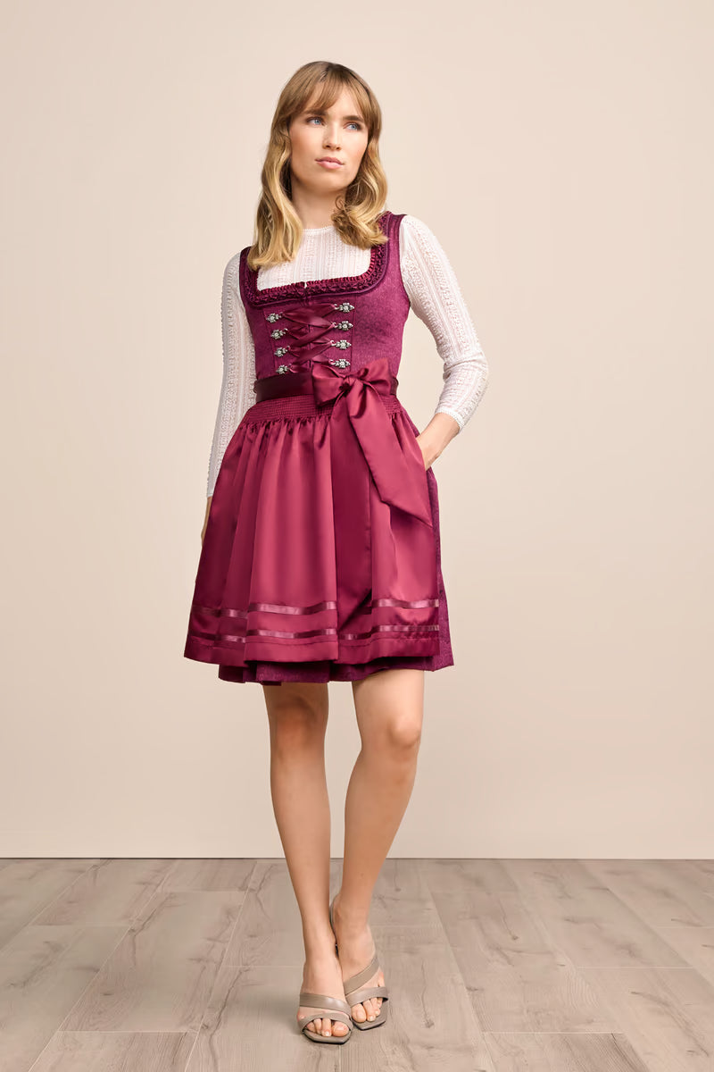 Kruger Mini Dirndl 2pcs. 50cm "Thialda" red
