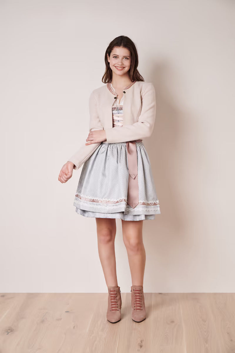 Kruger Mini Dirndl 2pcs. 50cm "Anelli" gray (36,44)