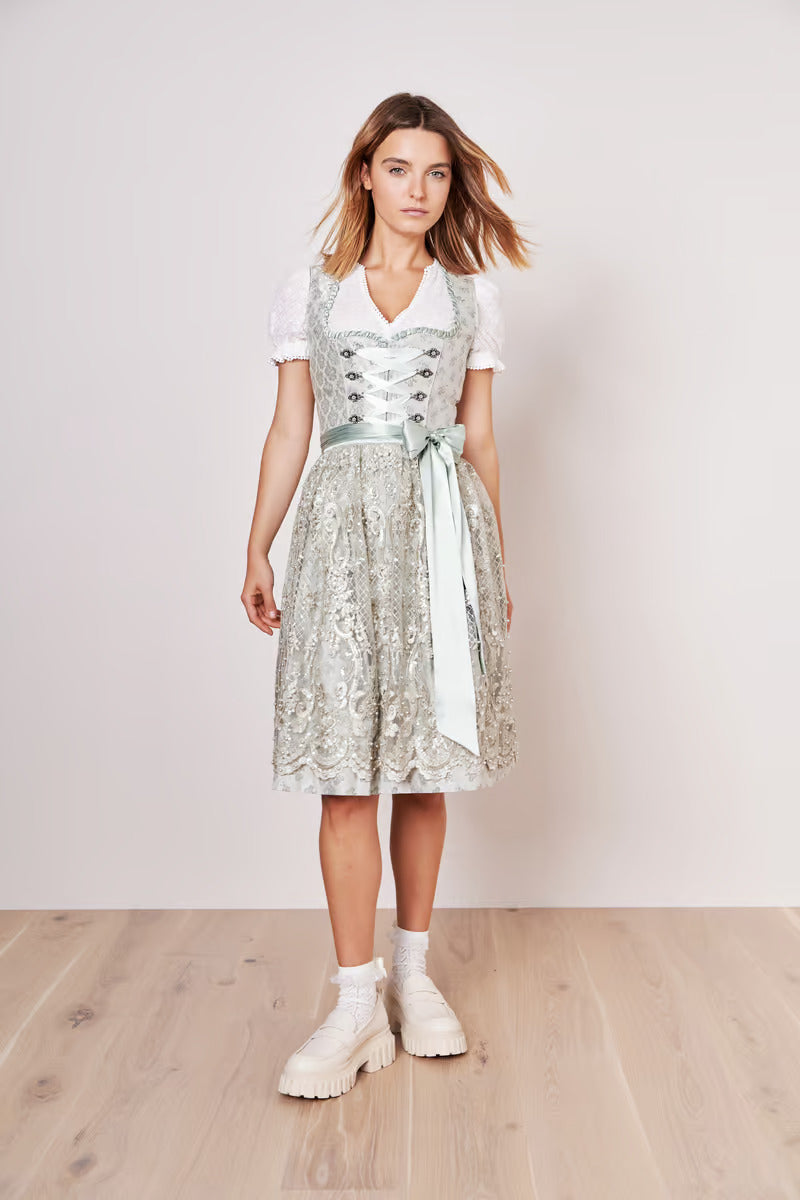 Kruger Midi Dirndl 2pcs. 60cm "kalin" green