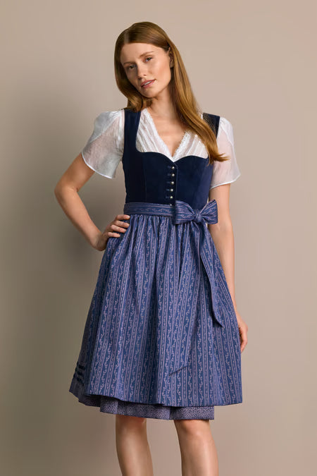 Julia Trentini Brenda Midi Dirndl, Blue — 60cm