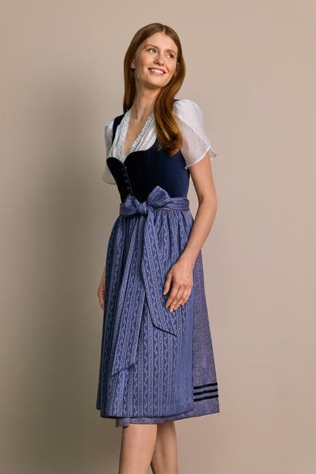 Julia Trentini Brenda Long Dirndl, Blue — 70cm