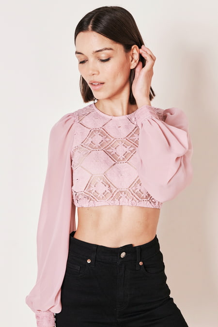 Dirndl blouse Margarethe — rose