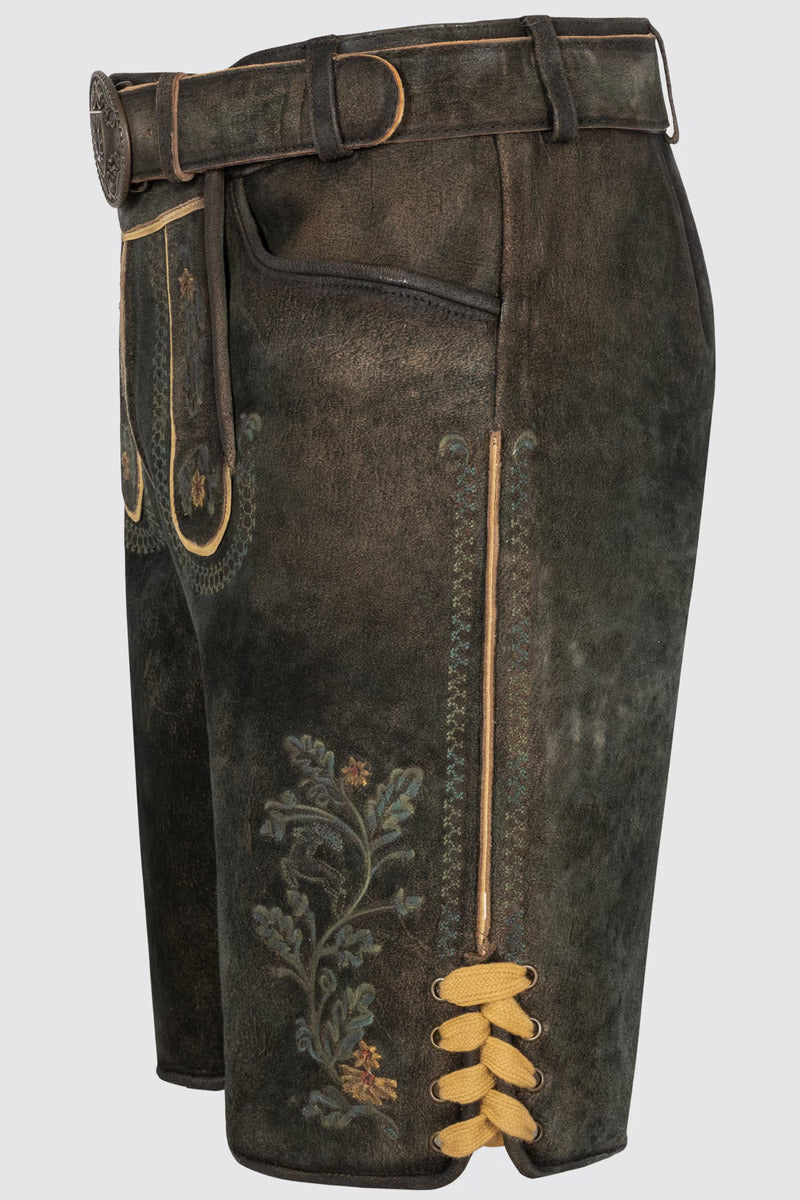 Kruger Men's Lederhosen "Charlie" with belt (50,52,54)