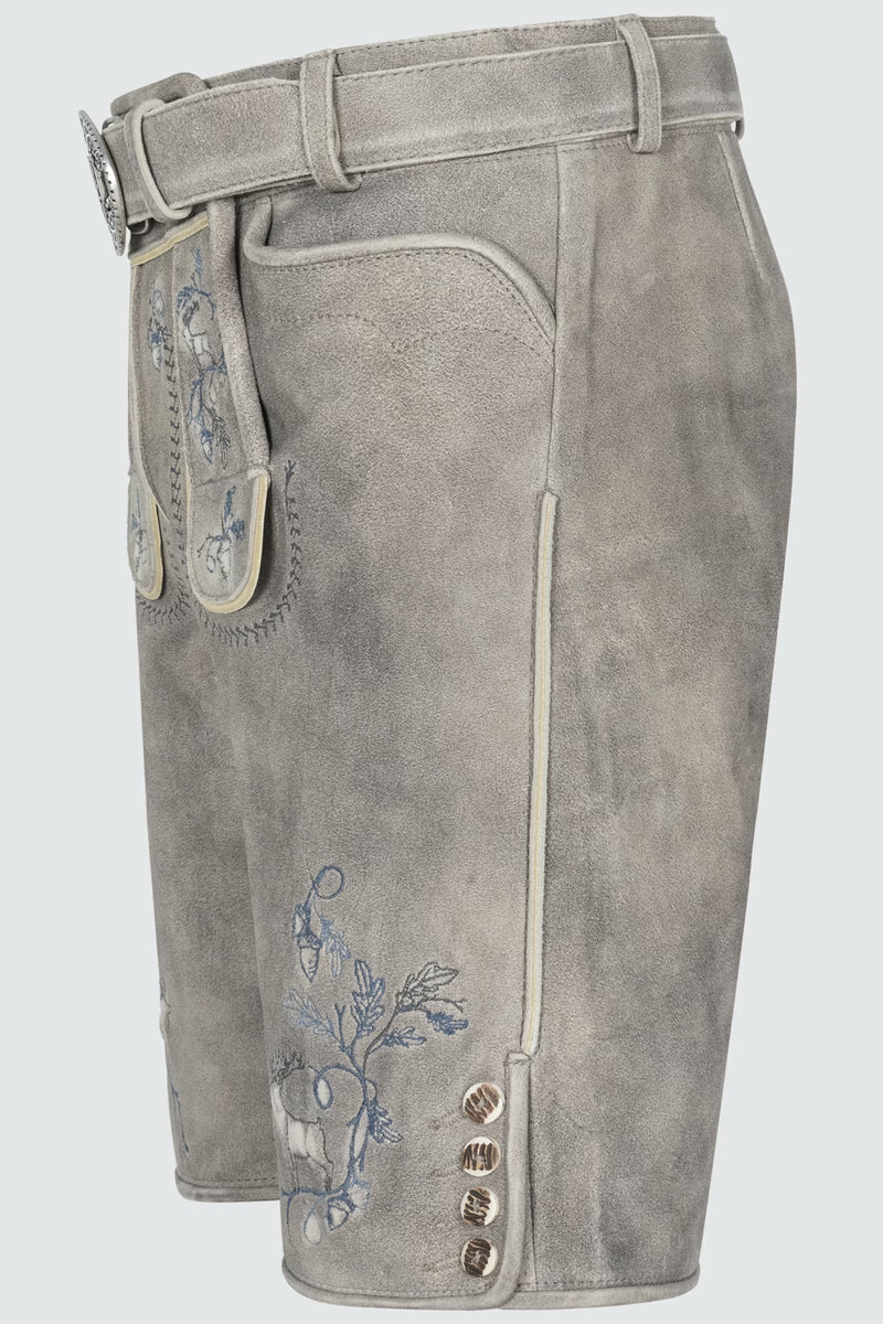 Kruger Men's Lederhosen "Ulfs" gray