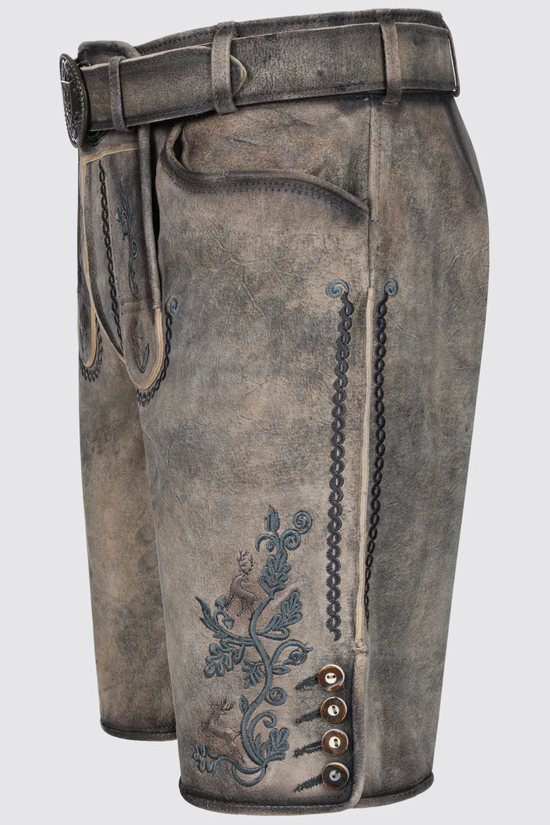 Kruger Men's Lederhosen "Kaelion" gray