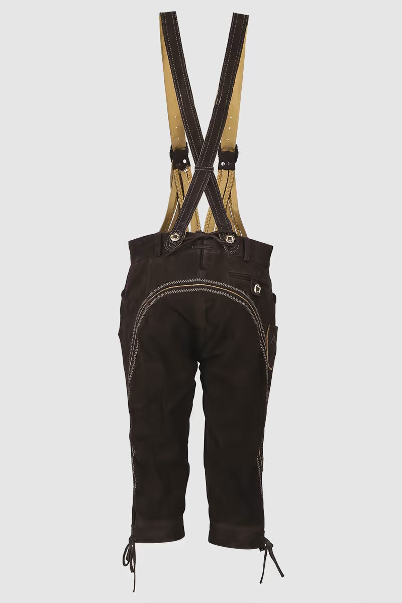 Kruger Men's Lederhosen "Franz" with Suspenders (size 46)