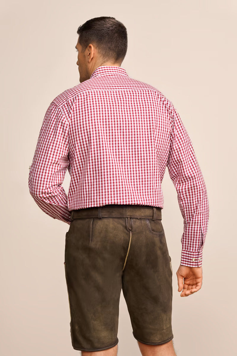 Krueger Traditional Long Sleeve Shirt "Steven" red