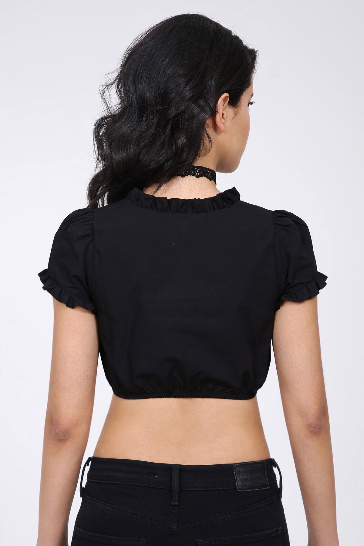 Kruger Sober dirndl blouse in black, styled