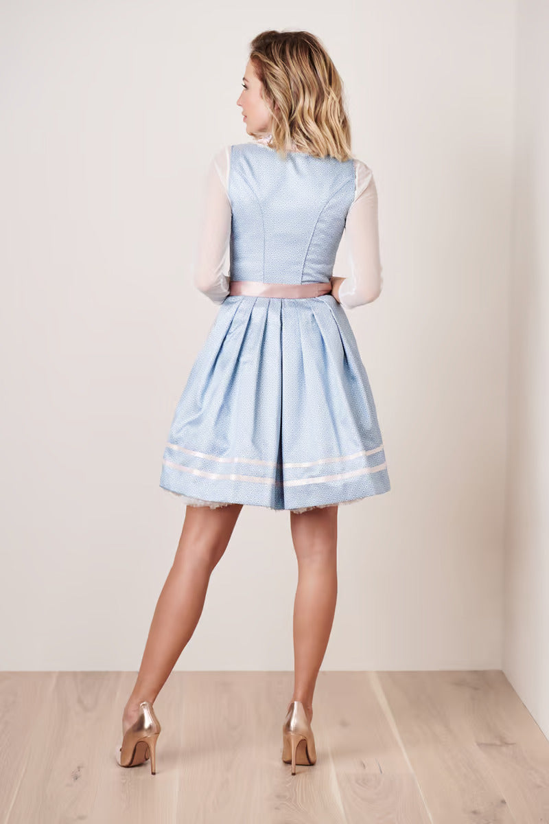 Kruger Mini Dirndl 2pcs. 50cm "Romi" light blue (38)