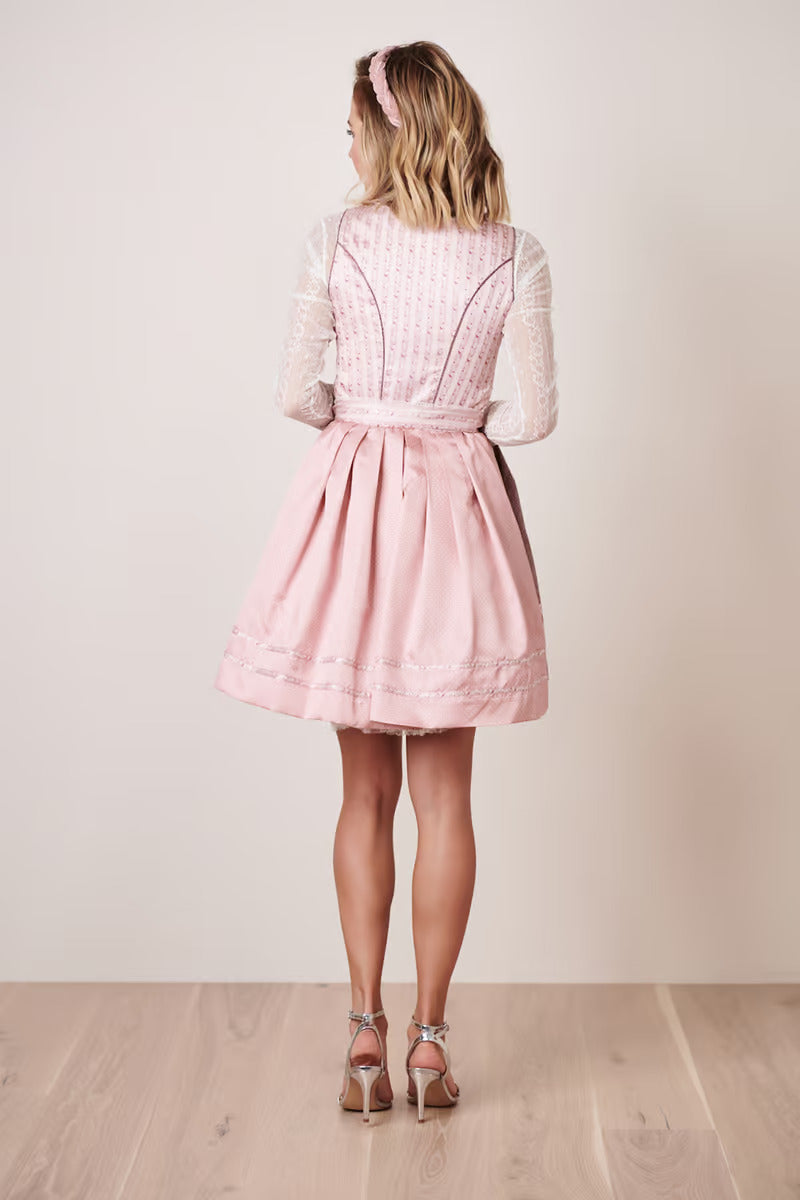 Kruger Mini Dirndl 2pcs. 50cm "Leandra" Pink (42)