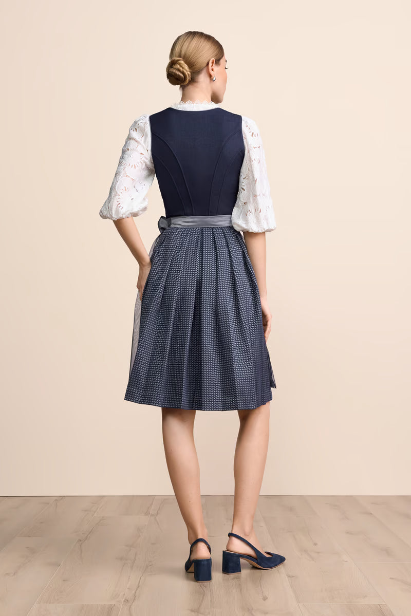 Kruger Midi Dirndl 2pcs. 60cm "Tessi" blue