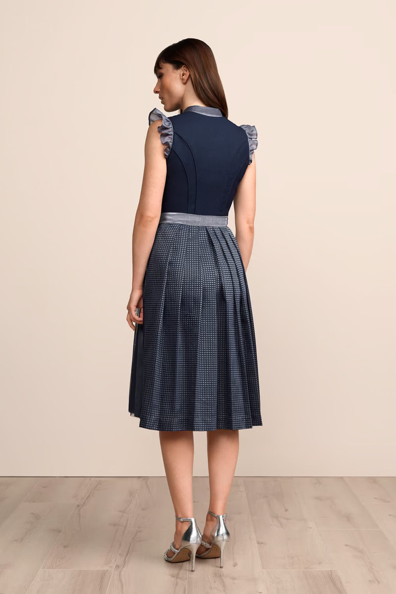 Kruger Long Dirndl 2pcs. 70cm "Tessi" blue
