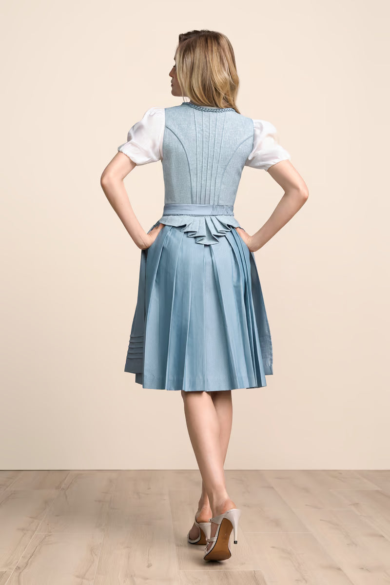 Kruger Midi Dirndl 2pcs. 60cm "Alisia" turquoise