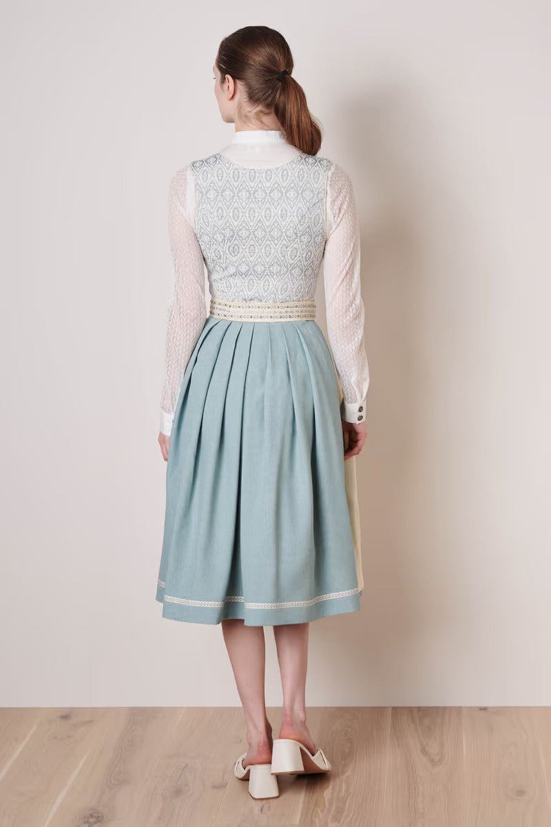 Kruger Long Dirndl 2pcs. 70cm "Araminta" blue
