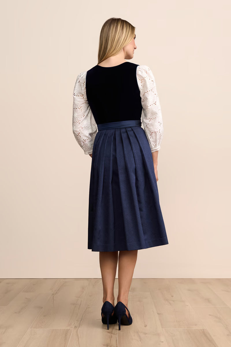 Kruger Neea Long Dirndl, Blue — 70cm 2pc Set
