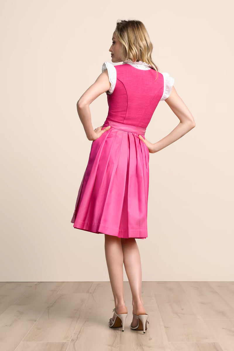 Kruger Midi Dirndl 2pcs. 60cm "Caryselle" pink