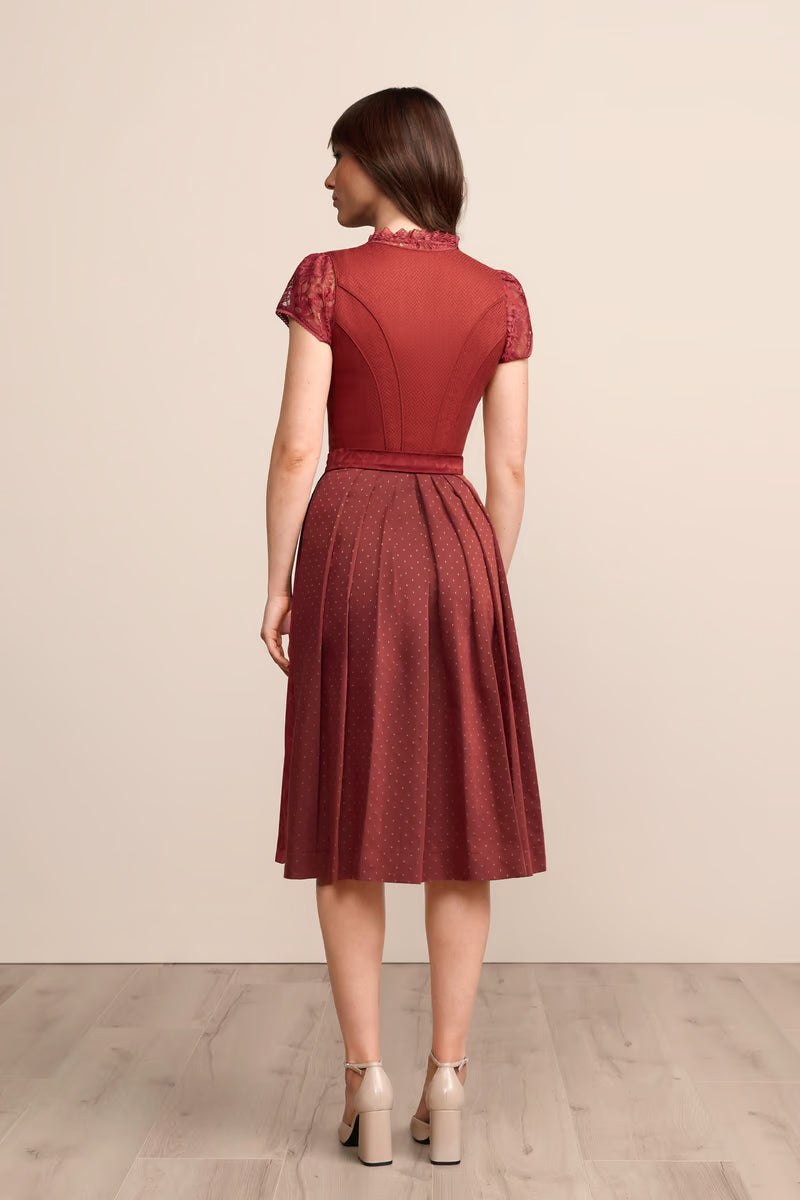 Kruger Long Dirndl 2pc 70cm "Zanira" red