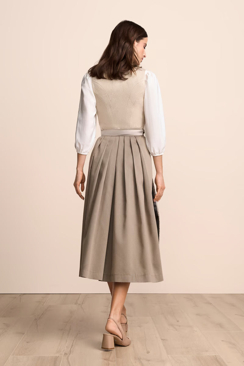 Kruger Maxi Dirndl 2pcs. 80cm "Serina" beige