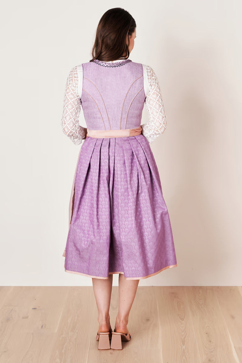 Kruger Long Dirndl 2pcs. 70cm "Amaya" purple (50)
