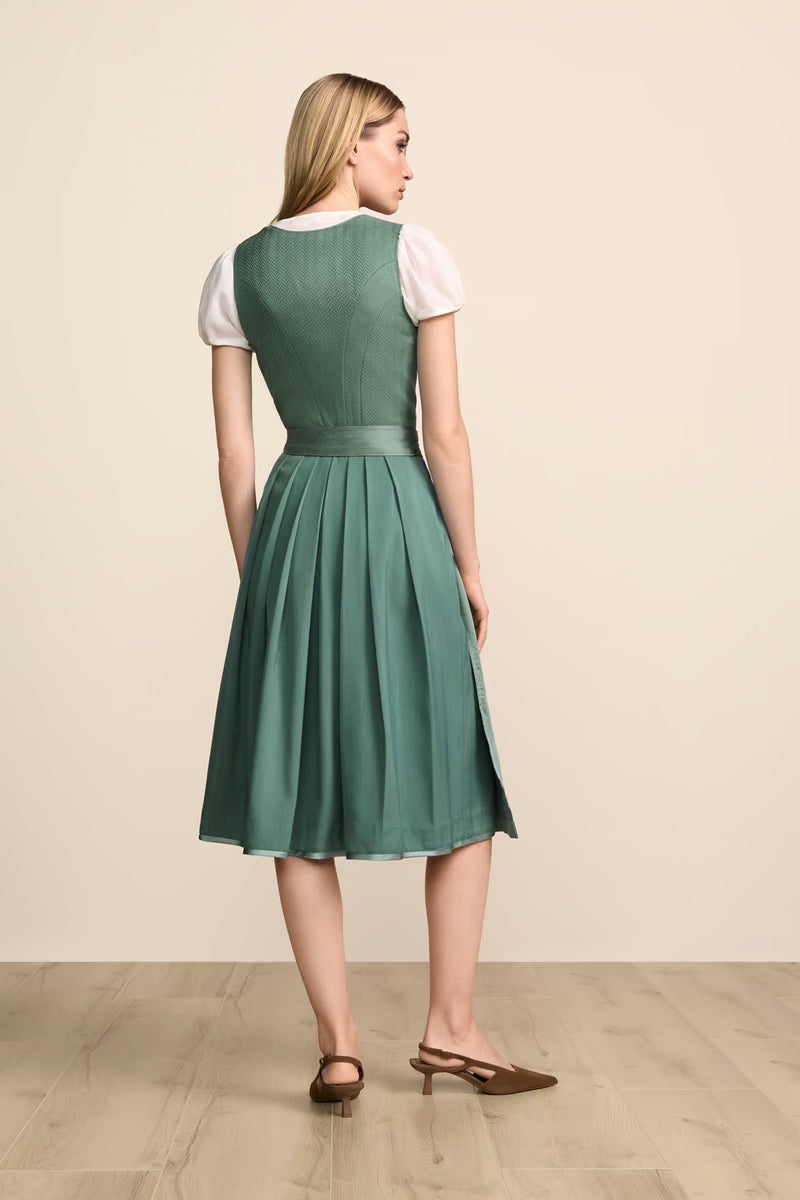 Kruger Lousia Long Dirndl, Green — 70cm 2pc Set