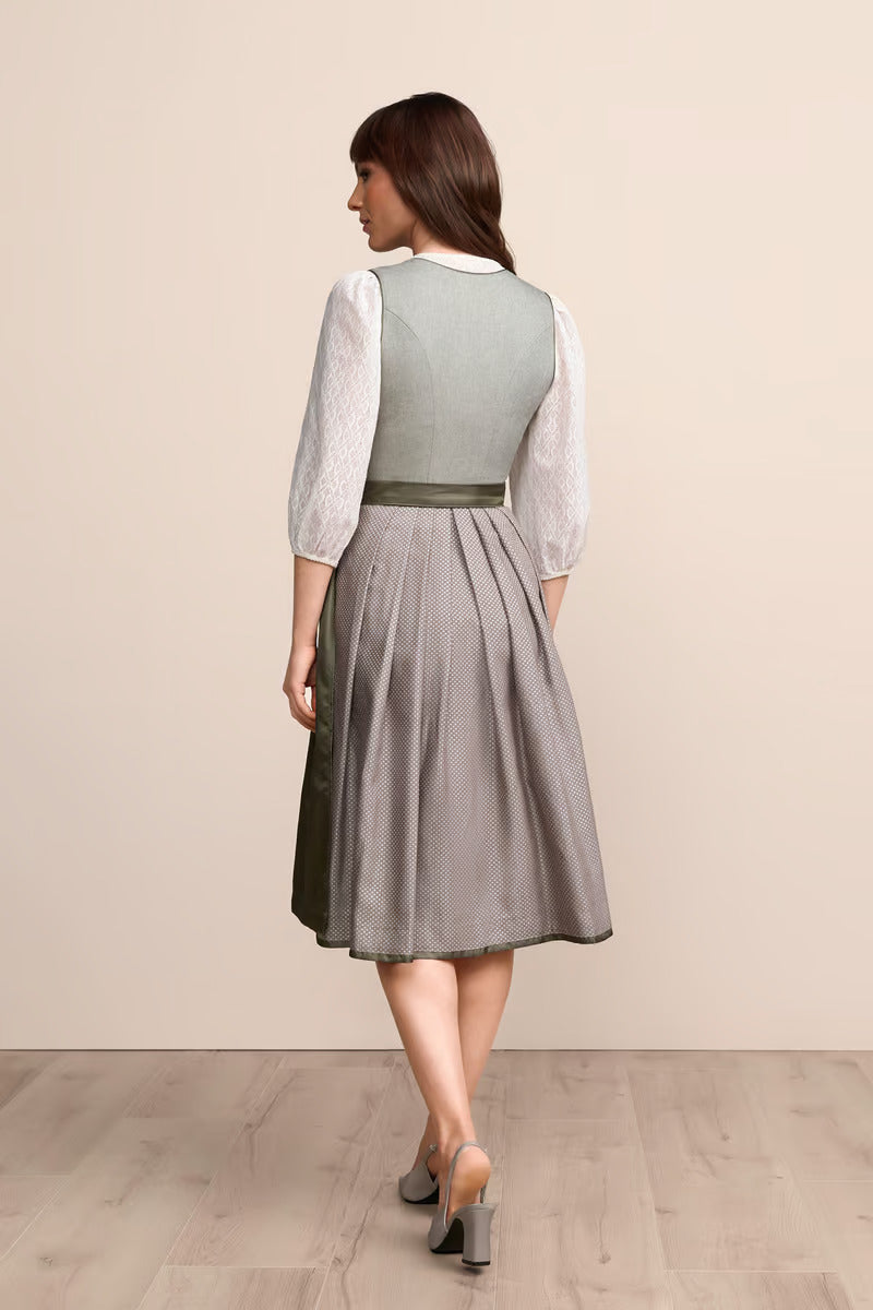 Kruger Long Dirndl 2pcs. 70cm "Maralda" green (size 36)