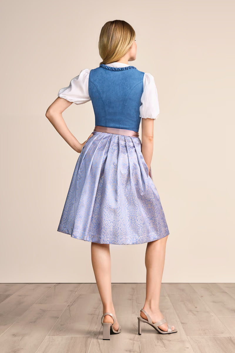 Kruger Midi Dirndl 2pc 60cm "Ola" blue (low stock)