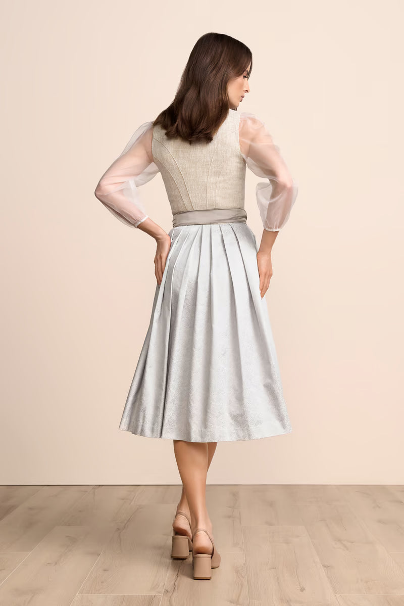 Kruger Long Dirndl 2pcs. 70cm "Helina" beige