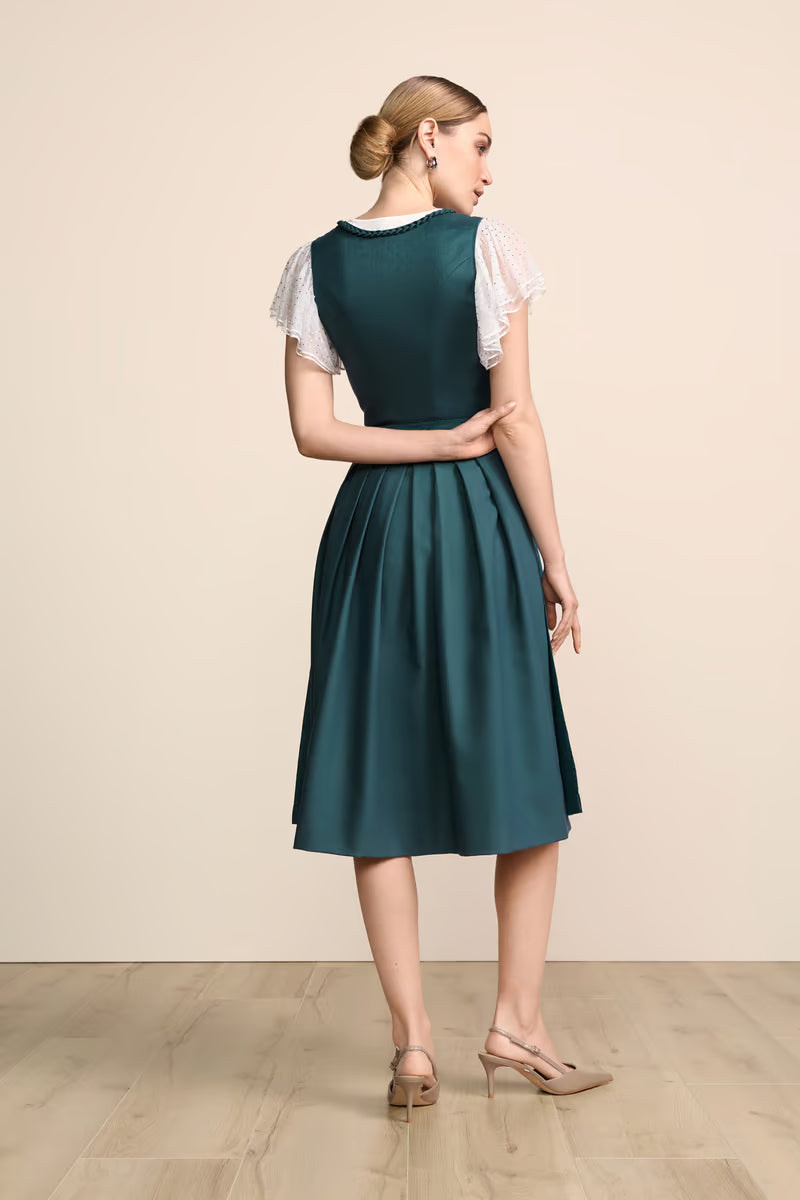 Kruger Long Dirndl 2pcs. 70cm "Oceanne" turquoise