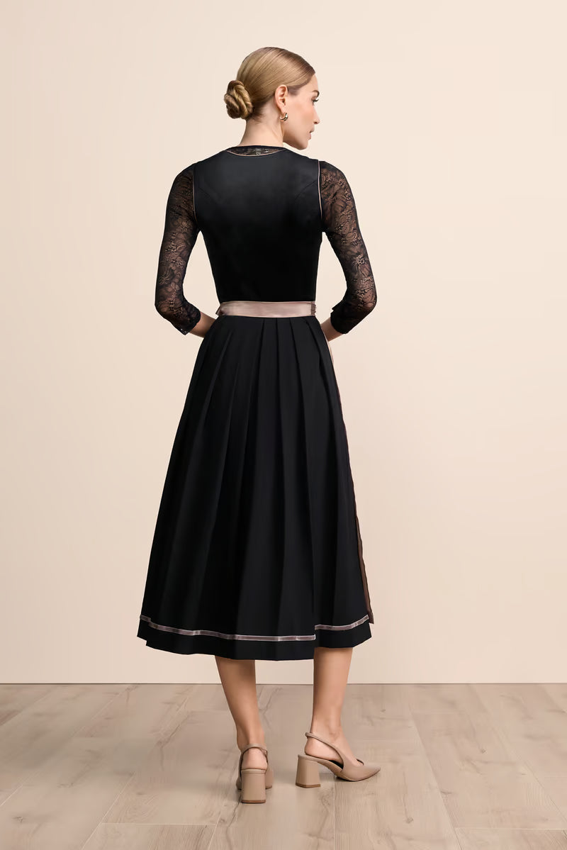Kruger Maxi Dirndl 2pcs. 80cm "Suzanne" black