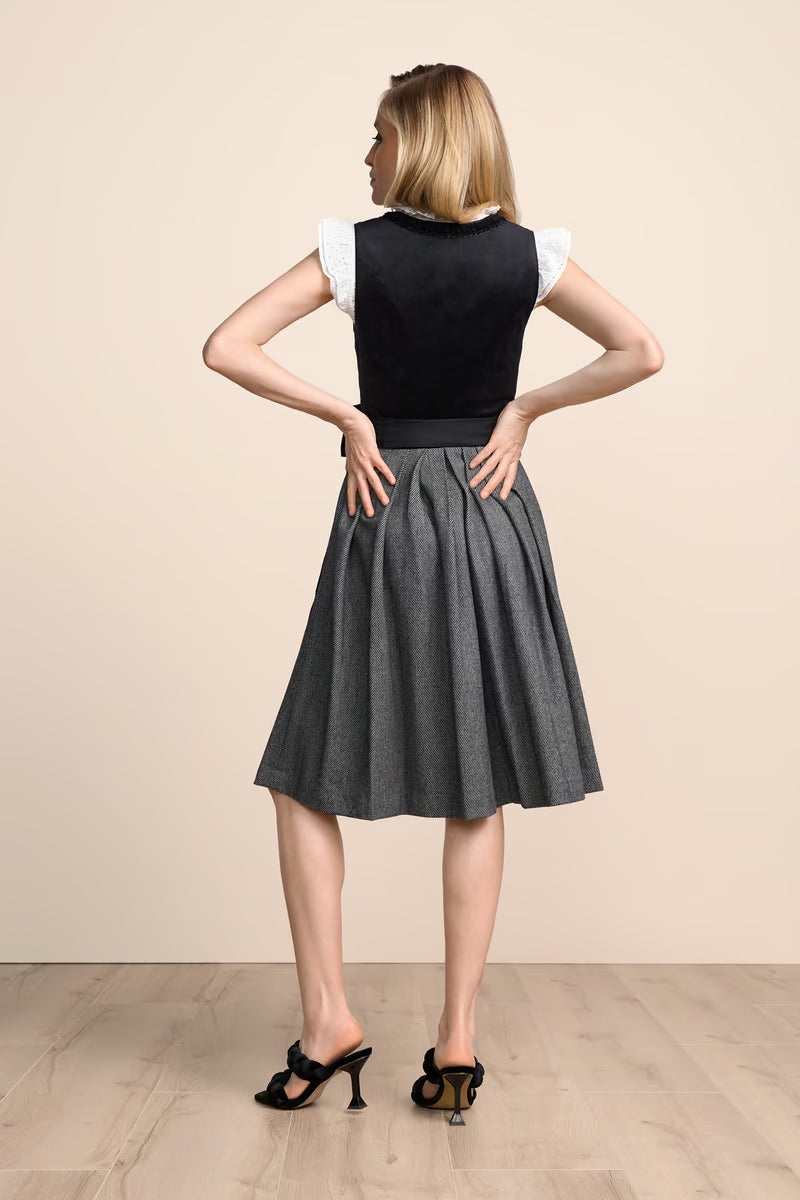 Kruger Midi Dirndl 2pcs. 60cm "Velia" black