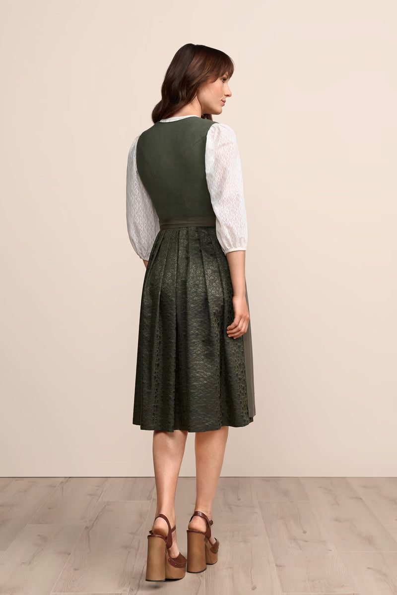 Kruger Long Dirndl 2pcs. 70cm "Ileyna" green