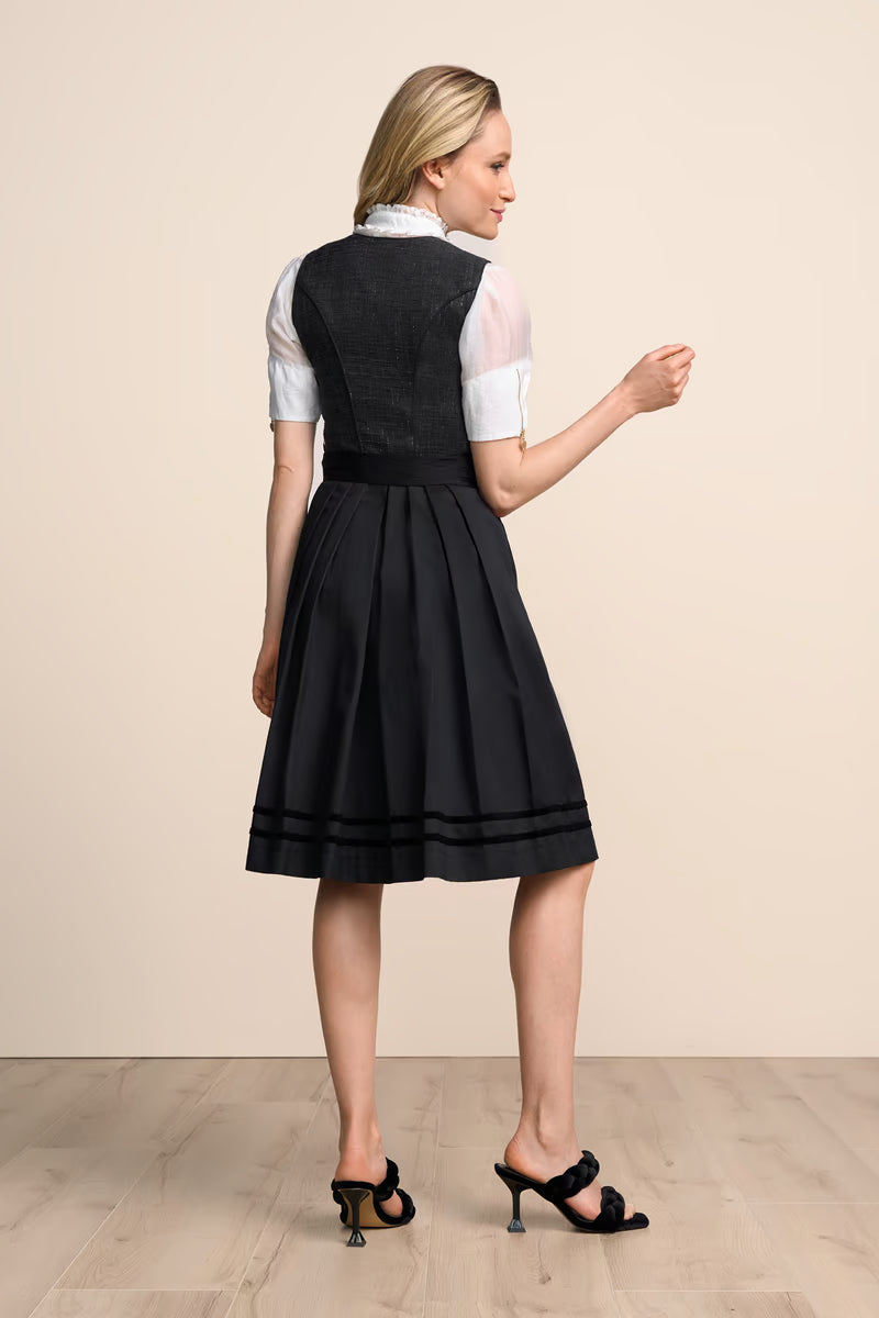 Kruger Midi Dirndl 2pcs. 60cm "Alarisea" black