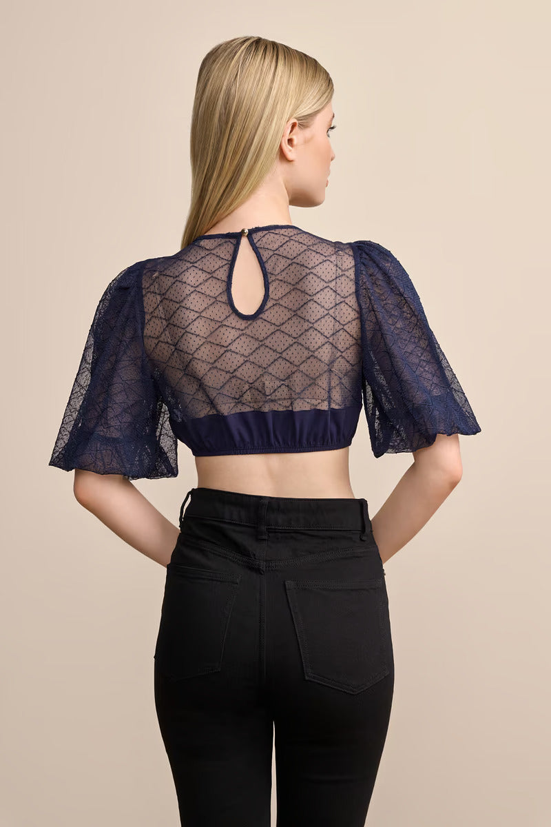 Kruger Dirndl Blouse "Hazel" blue (low stock)