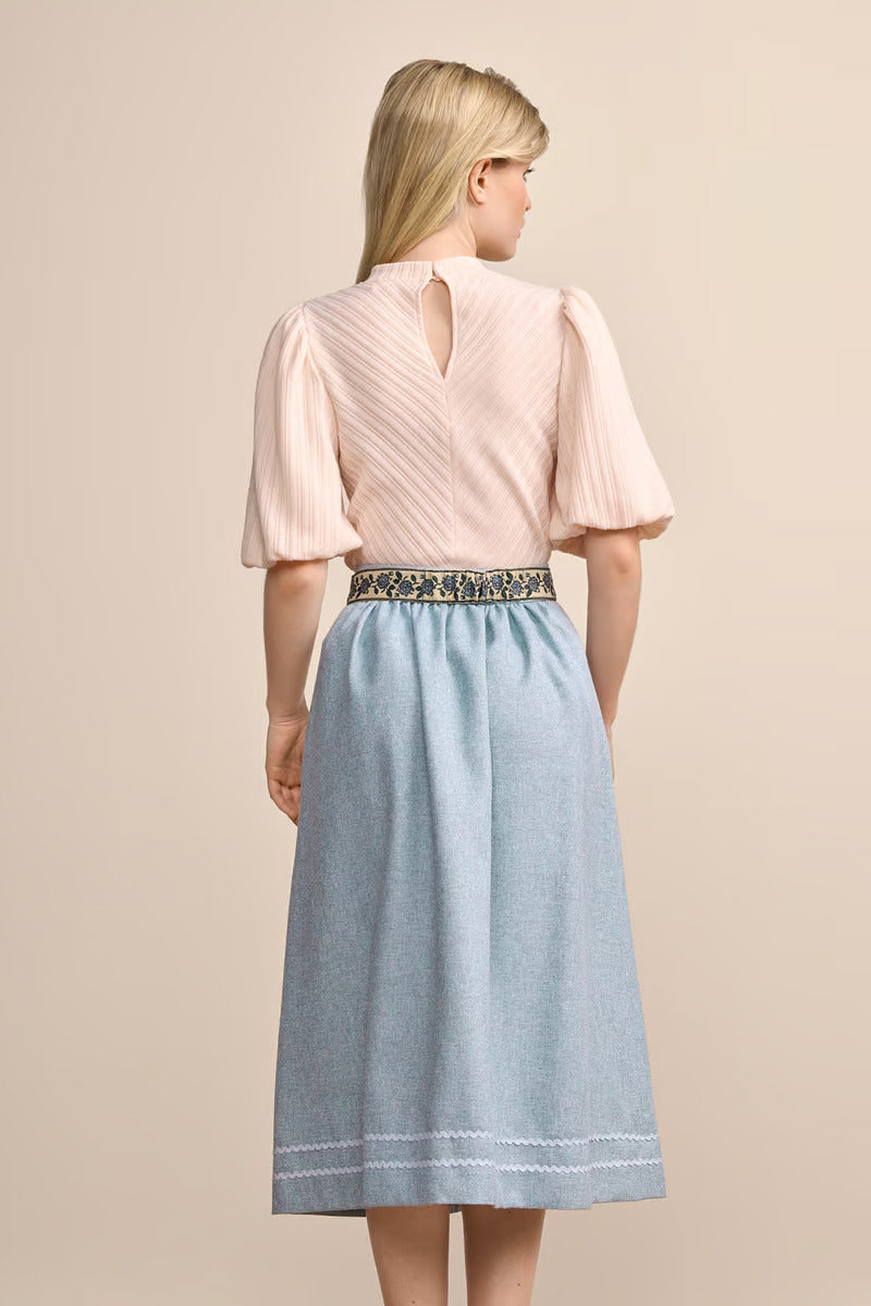 Kruger Trad Skirt 1pc. 70cm "Rosemarie" blue (low stock) 48