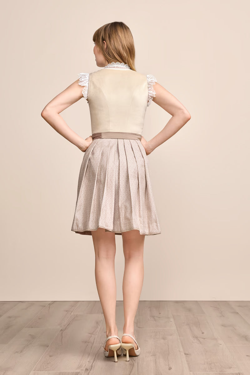 Kruger Mini Dirndl 2pcs. 50cm "Auri" beige (size 36)