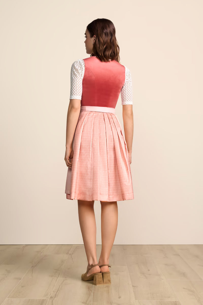 Kruger Midi Dirndl 2pcs. 60cm "Berina" red