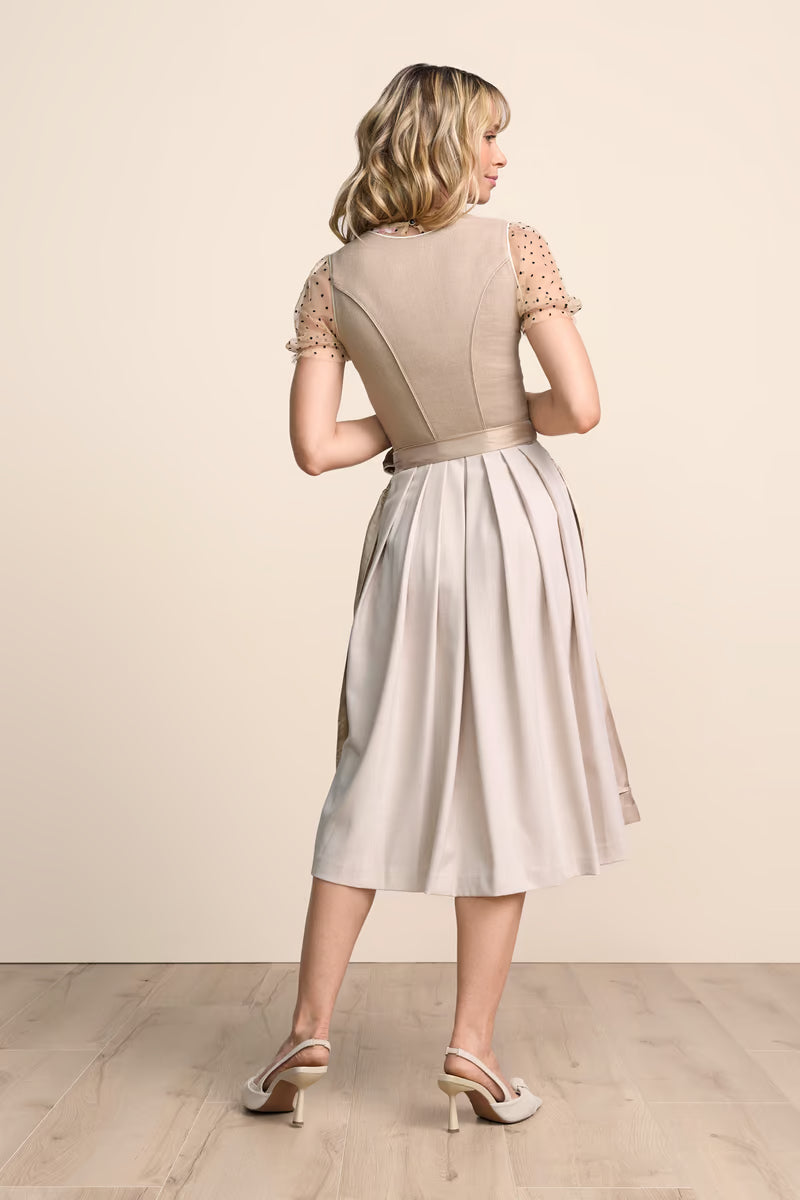 Kruger Long Dirndl 2pcs. 70cm "Elysara" beige