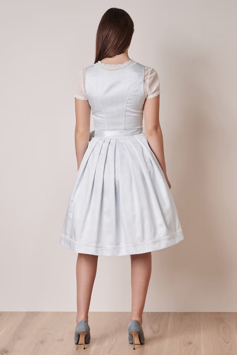 Kruger Midi Dirndl 2pcs. 60cm "Sunny" blue