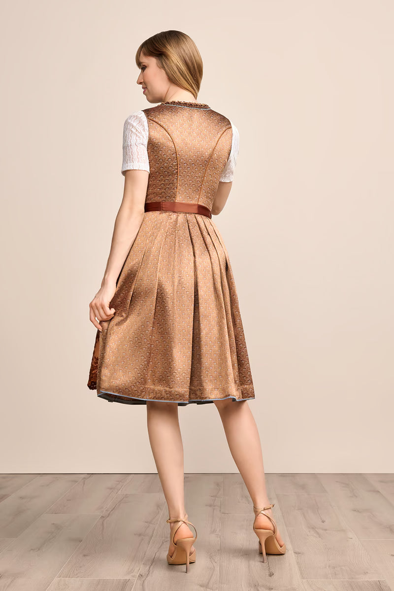 Kruger Mini Dirndl 2pcs. 50cm "Maris" brown (size 36)